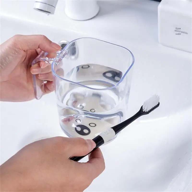 

2023 Cute Mouthwash Cup Brush Cup Creative Student Toilet Wash Cup Home Transparent Couple Bathroom Plastic Dental Jar