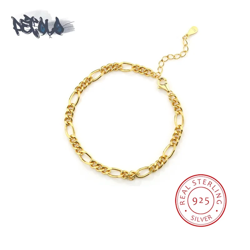 

S925 Silver New Bracelet for Women Luxury 18k Gold Chain Shaped Bracelet Stylish Everyday Wear with Jewelry Bracelet