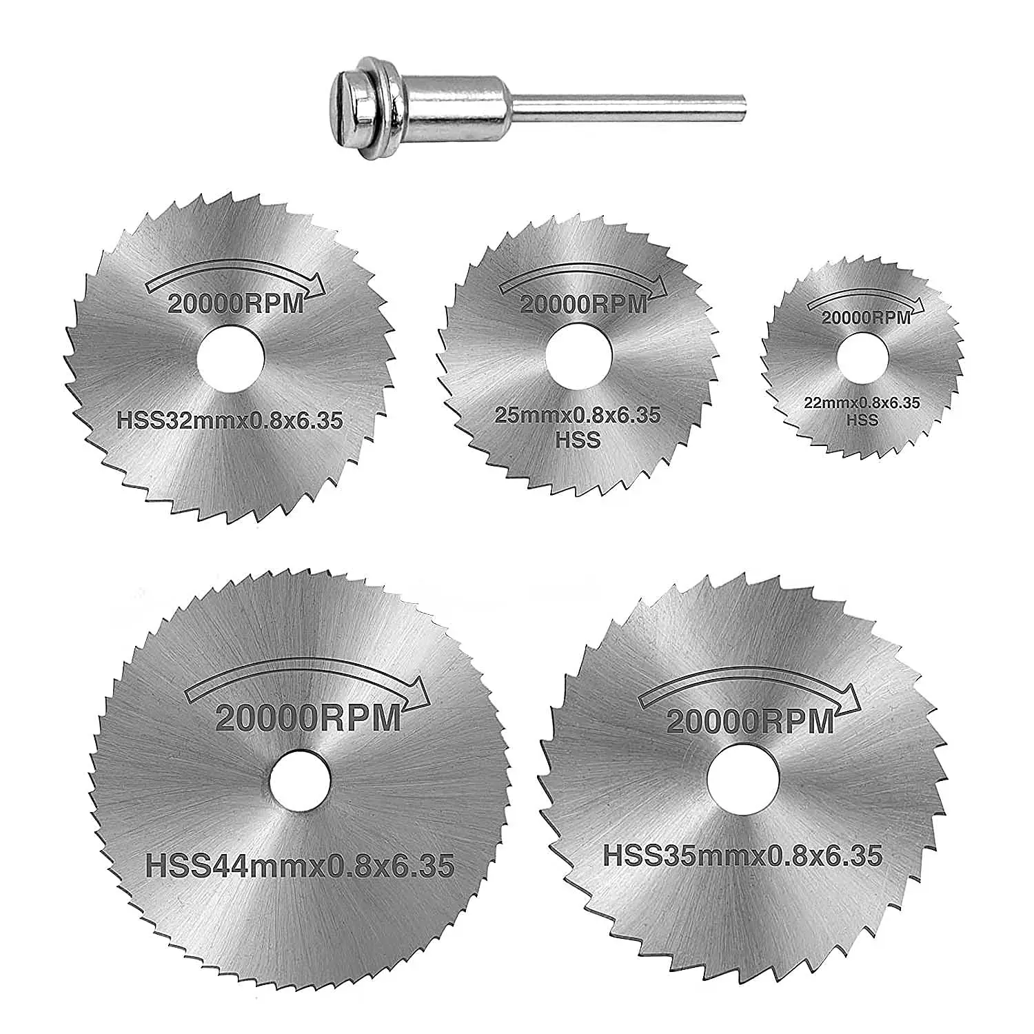 

Mini Circular Saw Blade Hss Cutting Disc Rotating Drilling Tool Accessories For Wood Plastic and Aluminum 6pcs