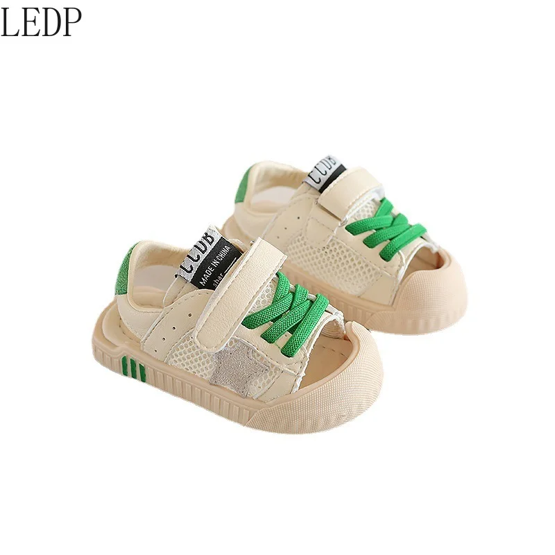 

Baby Sandals Closed Toe Anti-Kick Summer Male Baby Soft Bottom Toddler Shoes Female Baby Mesh Children's Shoes