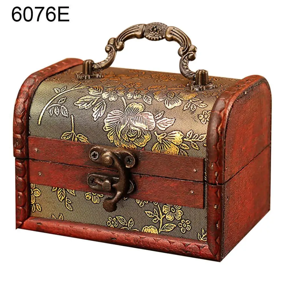 

Antique Wood Jewelry Storage Box Wooden Sakura Narcissus Holder Organizer Trinket