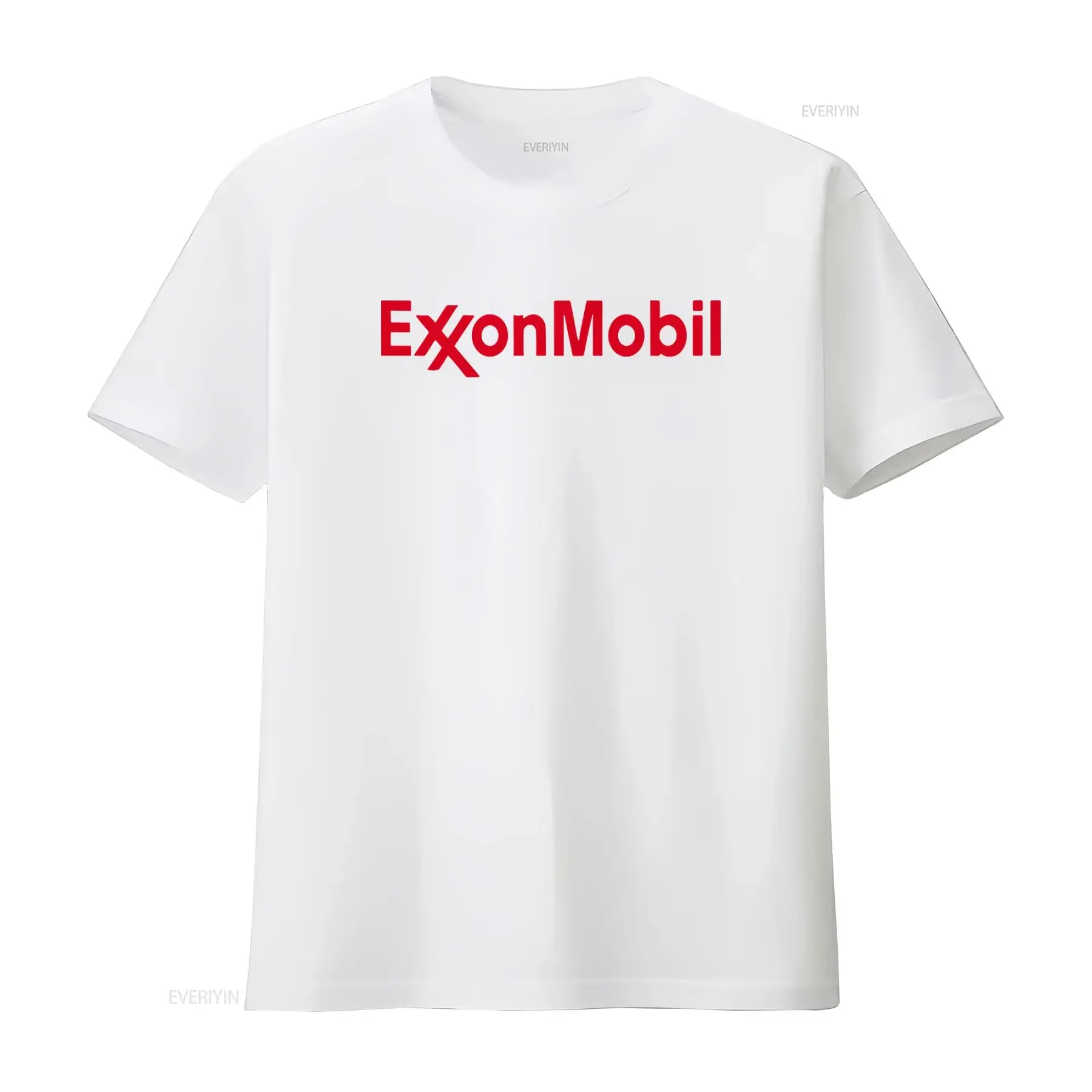 Фото Мужская серая футболка с логотипом Exxon Mobil, размеры S-5XL, винтажная, с эффектом потертости, унисекс, стильная, повседневная, слегка удобная, с графическим принтом, в стиле стритвир №3