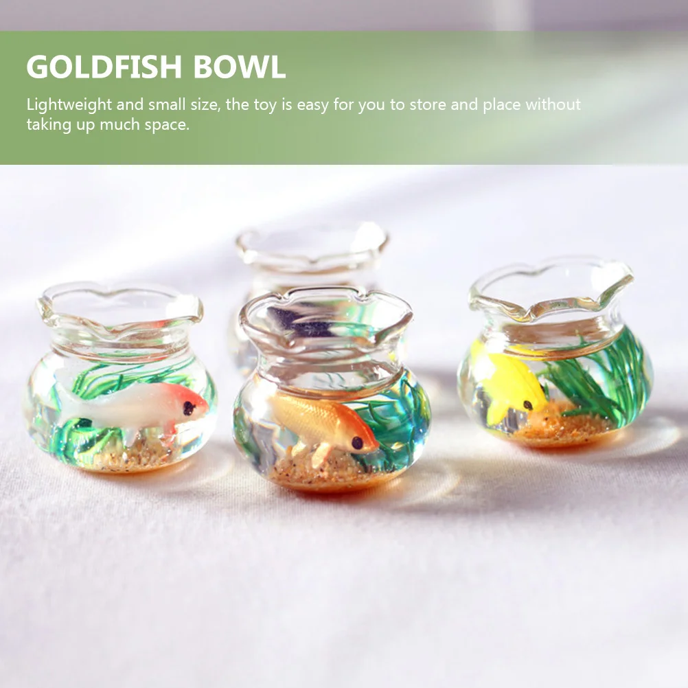 

Fishminiature Tank Mini Bowlaccessories Models Dollarstoys House 12 Goldfish Tanks Aquarium Decorations Micro Desktop Ornaments