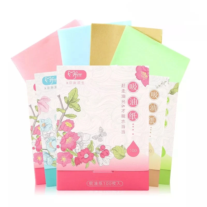 

100pcs Facial Absorbent Paper Oil Control Face Wipes Absorbing Sheets Matcha Oily Makeup Cleaning Face Blotting Matting Tissue