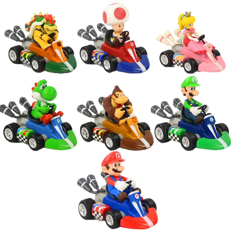 

Экшн-фигурка Супер Марио, игрушка, мультяшный гонщик, Луиджи боусер, копа, гриб, детский подарок, украшение для стола
