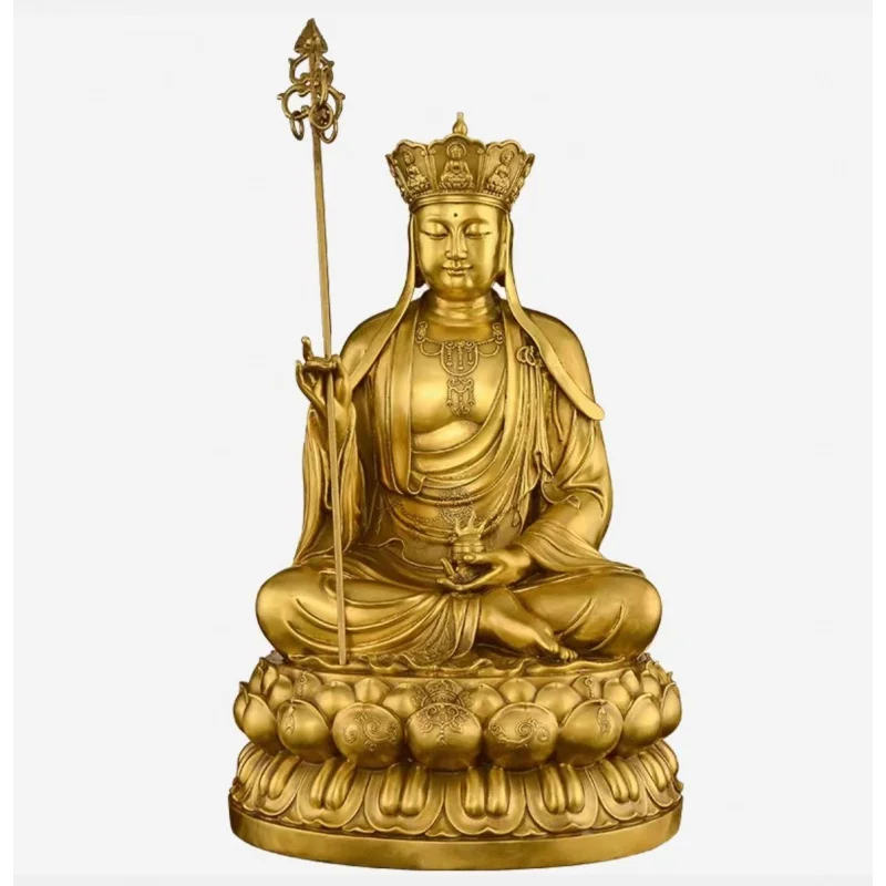 Латунная Бронзовая статуэтка для украшения Бодхисаттва буддийский зал