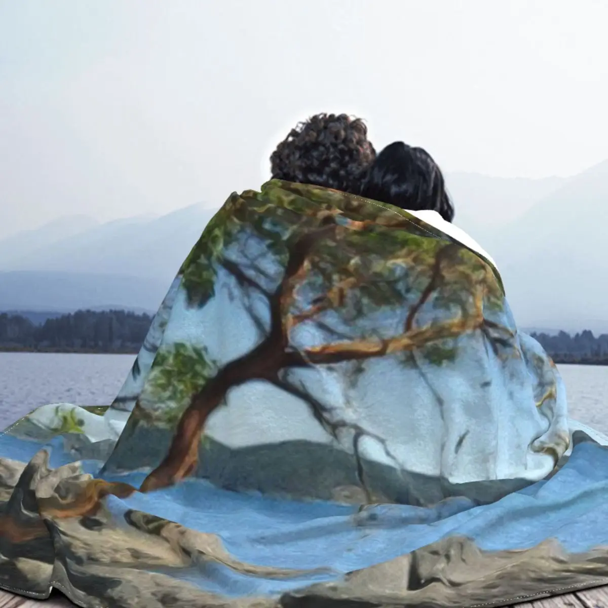 Сцена океана с Arbutus: ультрамягкое одеяло из микрофлиса