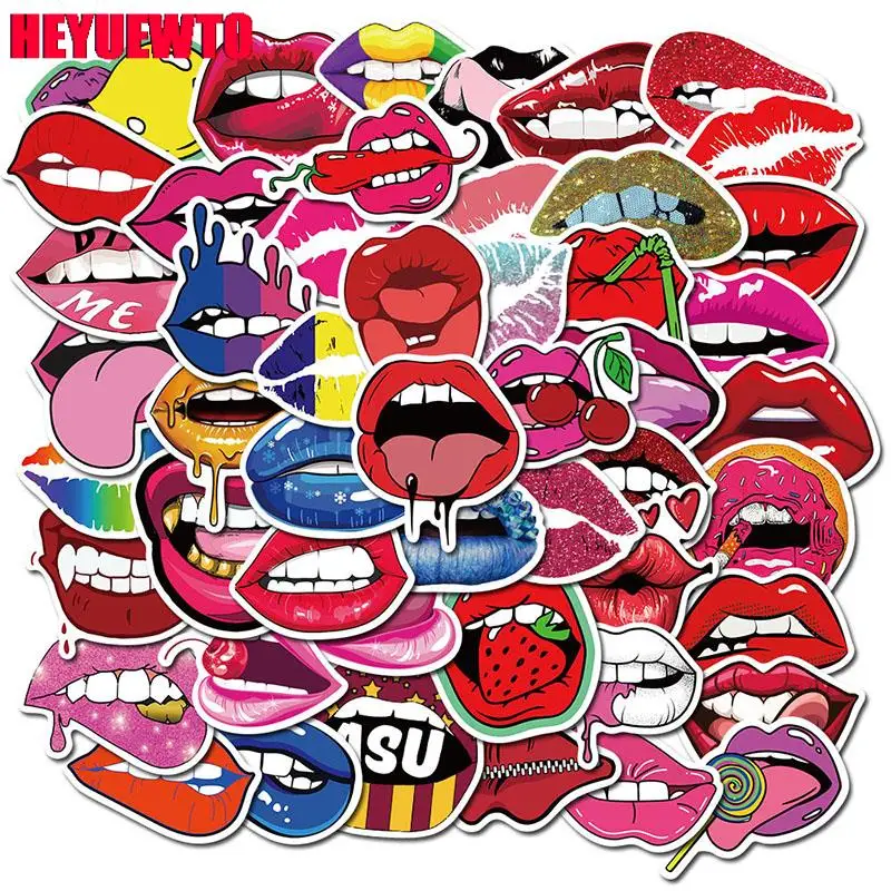 

Стикеры с сексуальными губами для девочек, декор «сделай сам» для ноутбука, гитары, бутылки для воды, чашки, багажа, скейтборда, блокнота, авт...