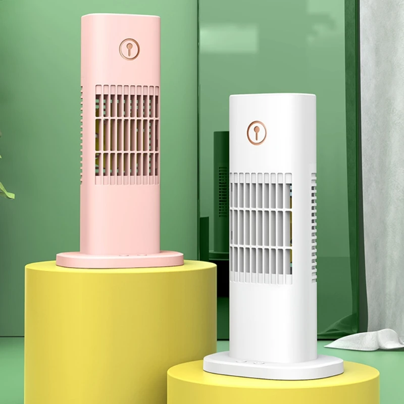 

Mini Spray Humidifier Fan Mute Vertical Leafless High Volume Tower Fan Home Office Desktop USB Water Cooling Fan Drop Shipping