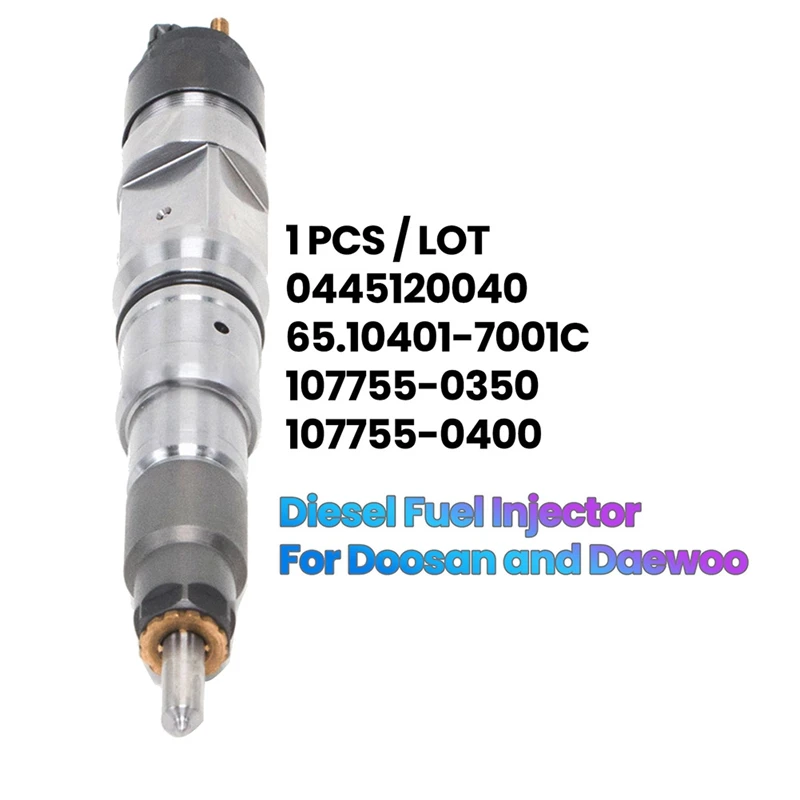 

0445120040 New Common Rail -Diesel Fuel Injector For DAEWOO DOOSAN 65.10401-7001C