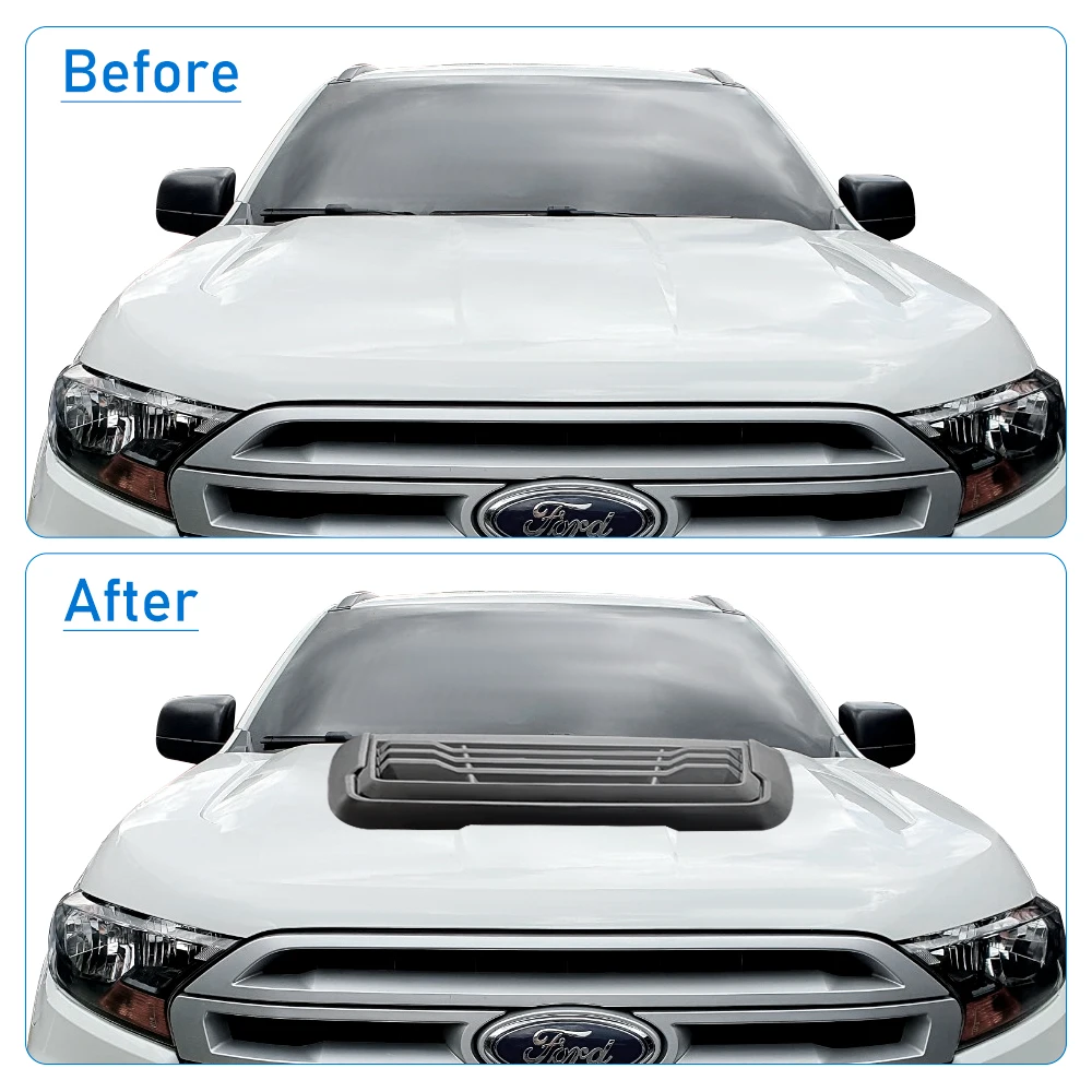 Защитный чехол для капота черный матовый Ford Ranger Raptor 2015-2022