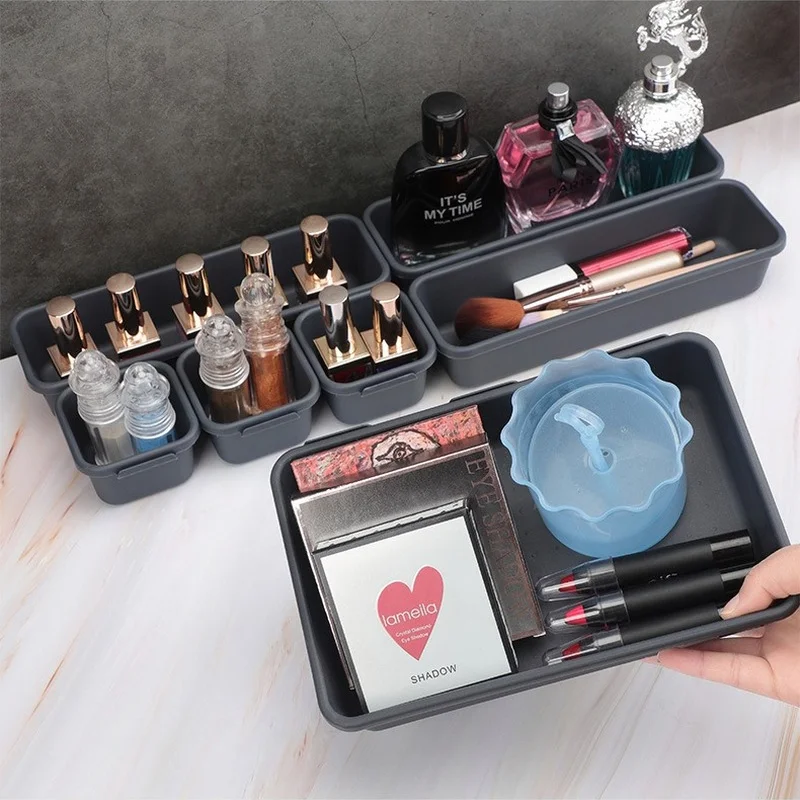 

8 шт./компл. ящик для хранения, коробка для хранения, органайзер, ящик, держатель для кистей для макияжа, контейнер для хранения, крышка для юв...