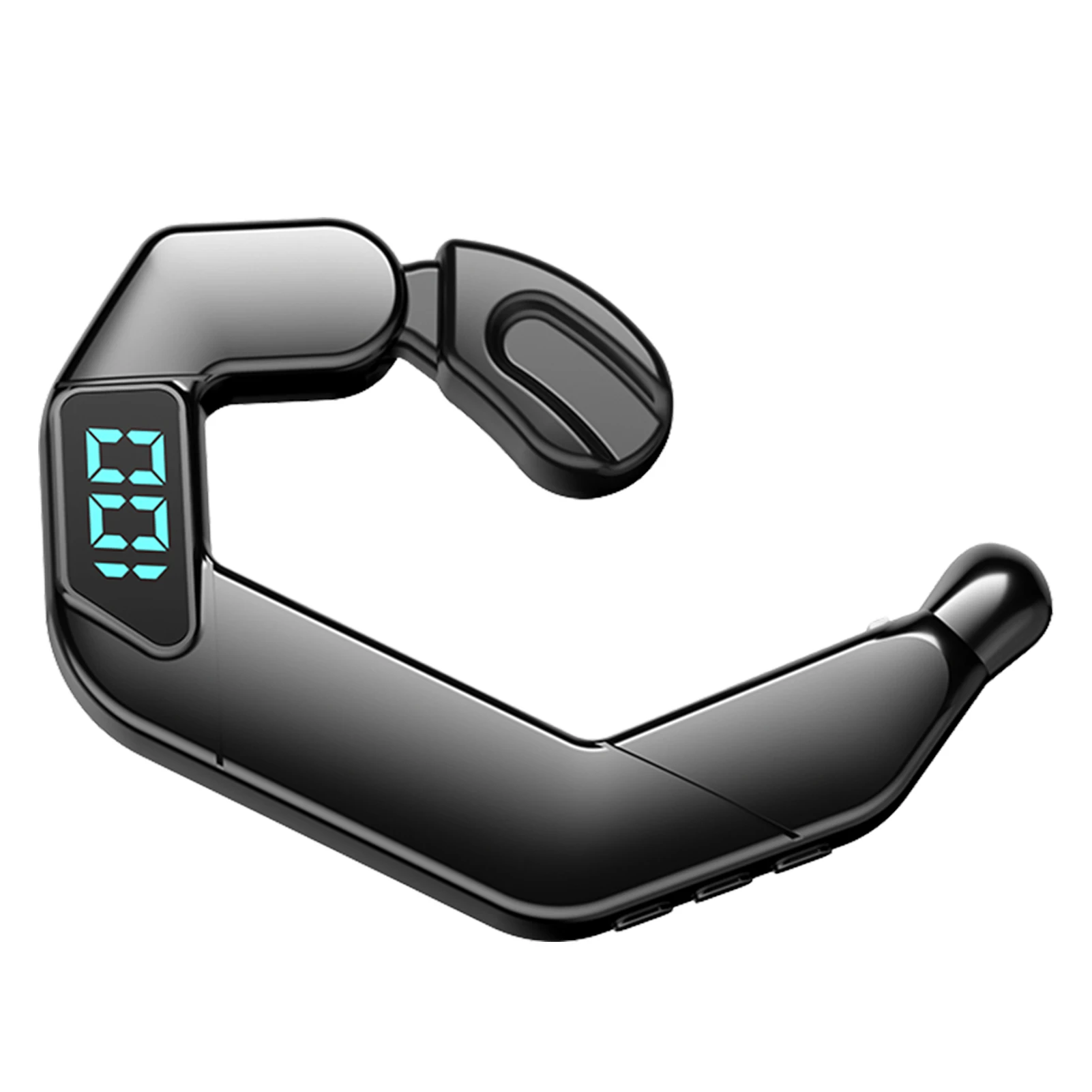 

V19 Bone Conduction Headphones Open-Ear Earbuds With Earhooks Hook Waterproof Sports Headphones With LED Digital Display