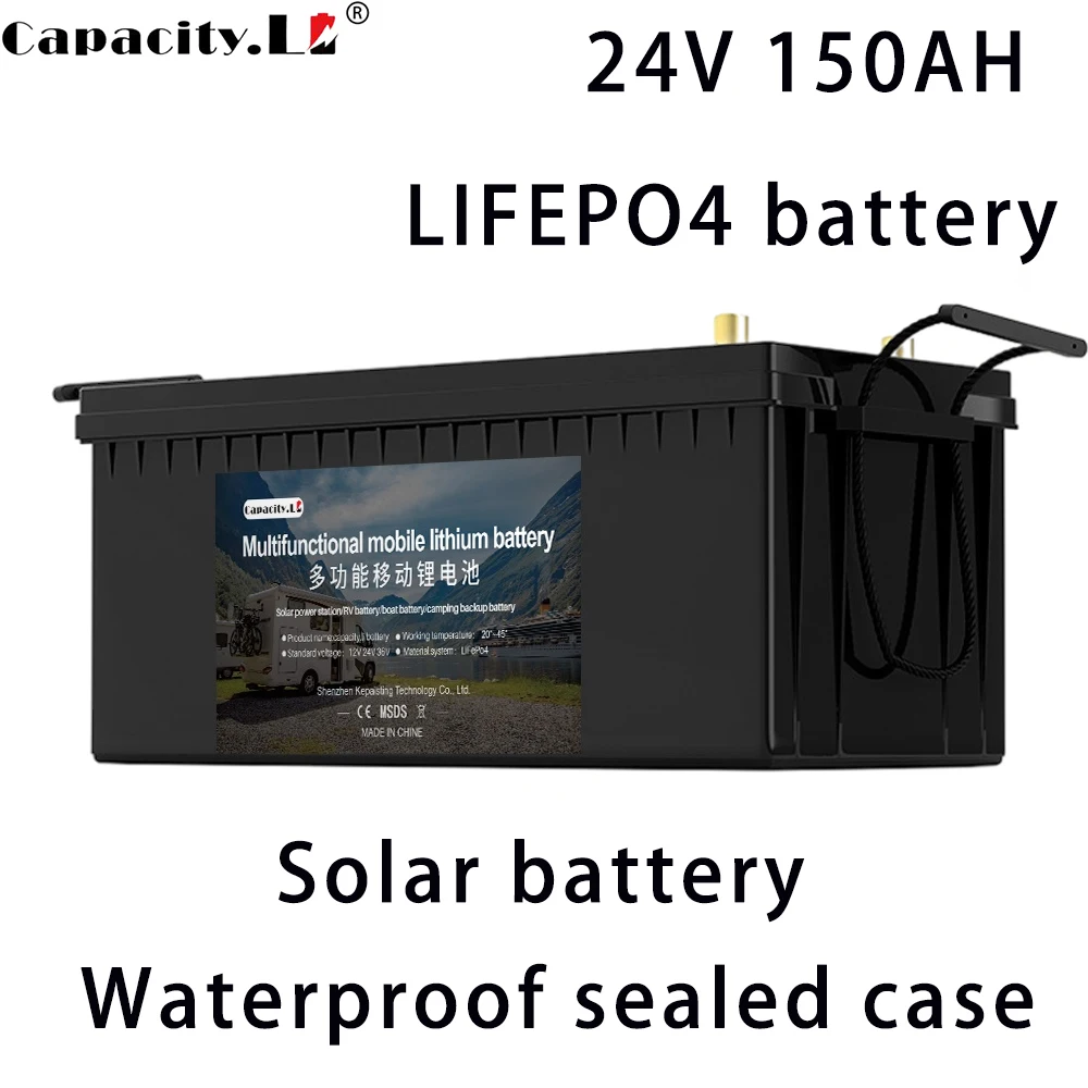 

24v 150ah battery pack 100ah lifepo4 battery solar battery for boat motor outdoor energy storage battery motor backup battery