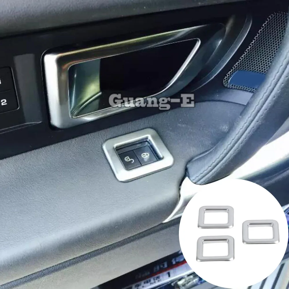 

Автомобильный хромированный дверной замок из АБС-пластика для безопасности детей Land Rover Discovery Sport 2015 2016 2017 2018 2019 кнопка переключателя 4 шт.