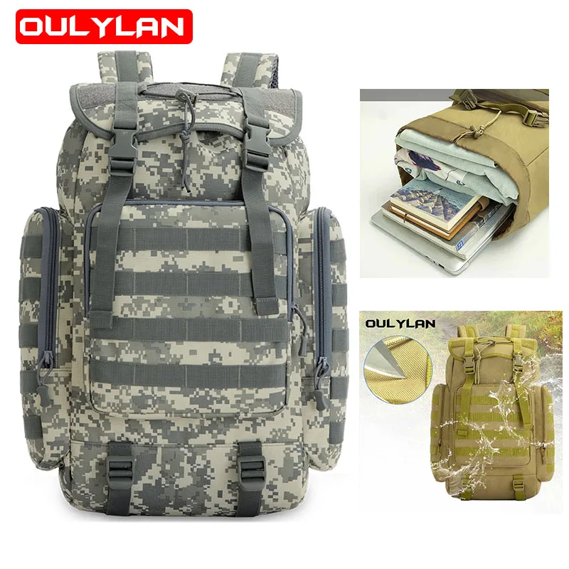 

40L Military Tactical Backpack Men Outdoor Waterproof Army Molle Trekking Hunting Camping Rucksack Bag Mochila Mountaineering