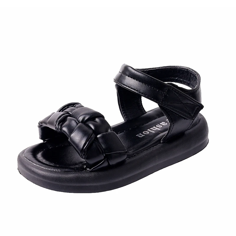 

Big Girls Beige Sandals Summer 2023 New Soft Bottom Cuhk Children's Little Girl Baby Princess Beach Shoes Kid's Sandlies Infatns