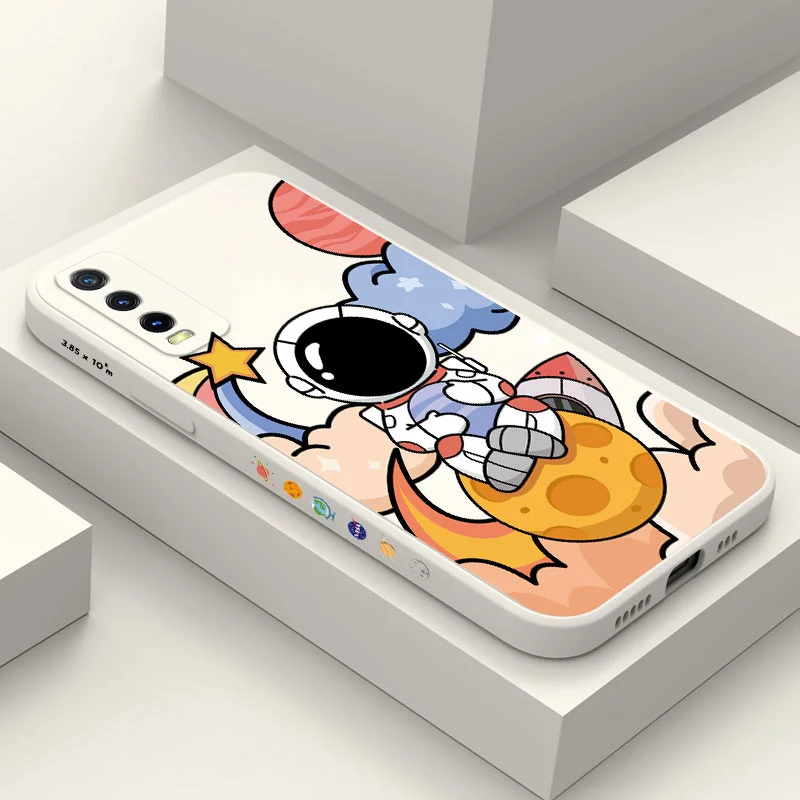 

Cute Astronaut Phone Case For VIVO Y20i Y20 Y20S Y12S Y30 Y33S Y12 Y15 Y17 Y19 Y21 S1 Pro Y91 Y93 Y95 Silicone Cover
