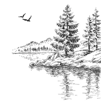 tree in lake clear stamps mold for diy scrapbooking cards making decorate crafts 2021 new arrival