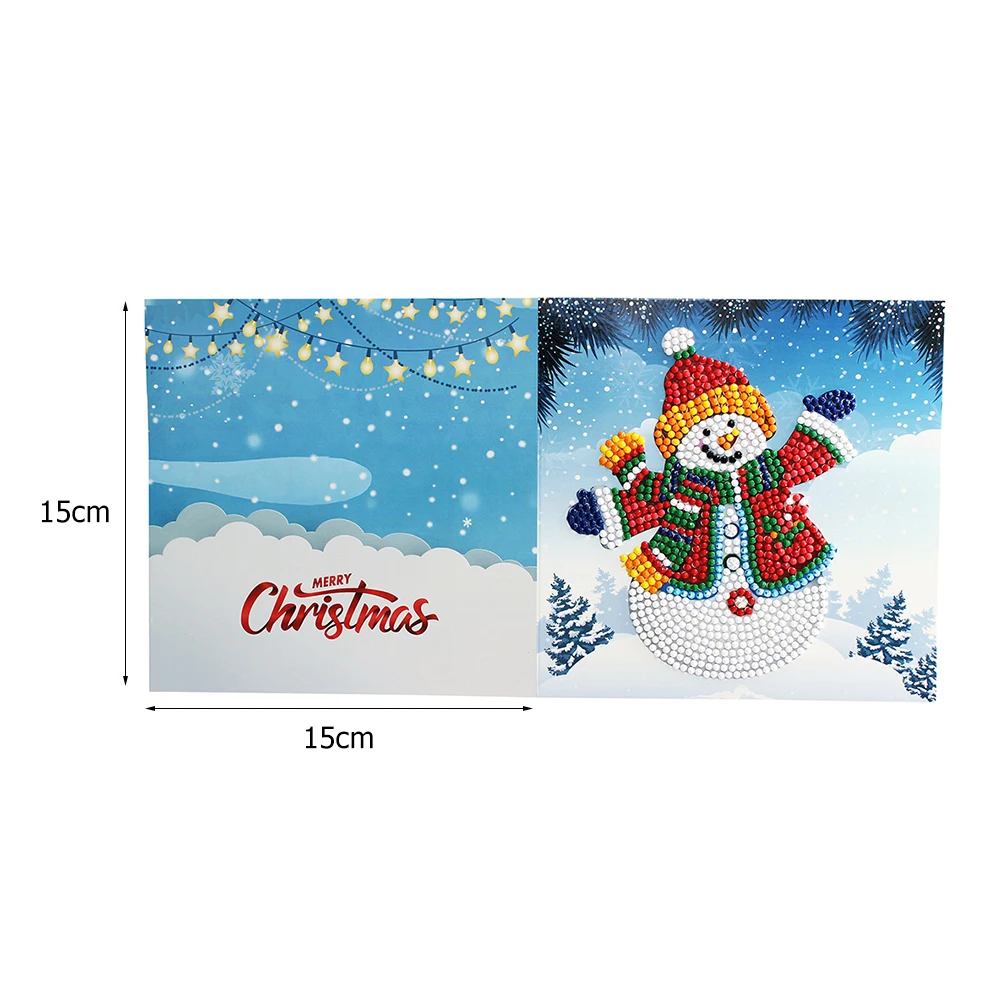 5D Набор Для Алмазной Живописи 8 Шт. Рождественская Поздравительная Открытка