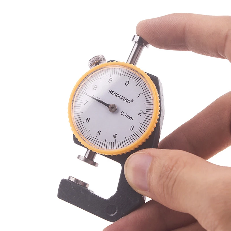 

Portable Thickness Gauge Leather Thickness Meter Tester Tools 0-10mm for Leather Craft Measurement