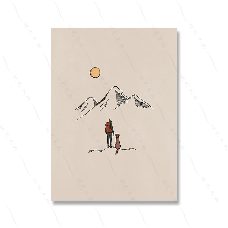 

Настенная картина "Путешествие в горы с собаками"