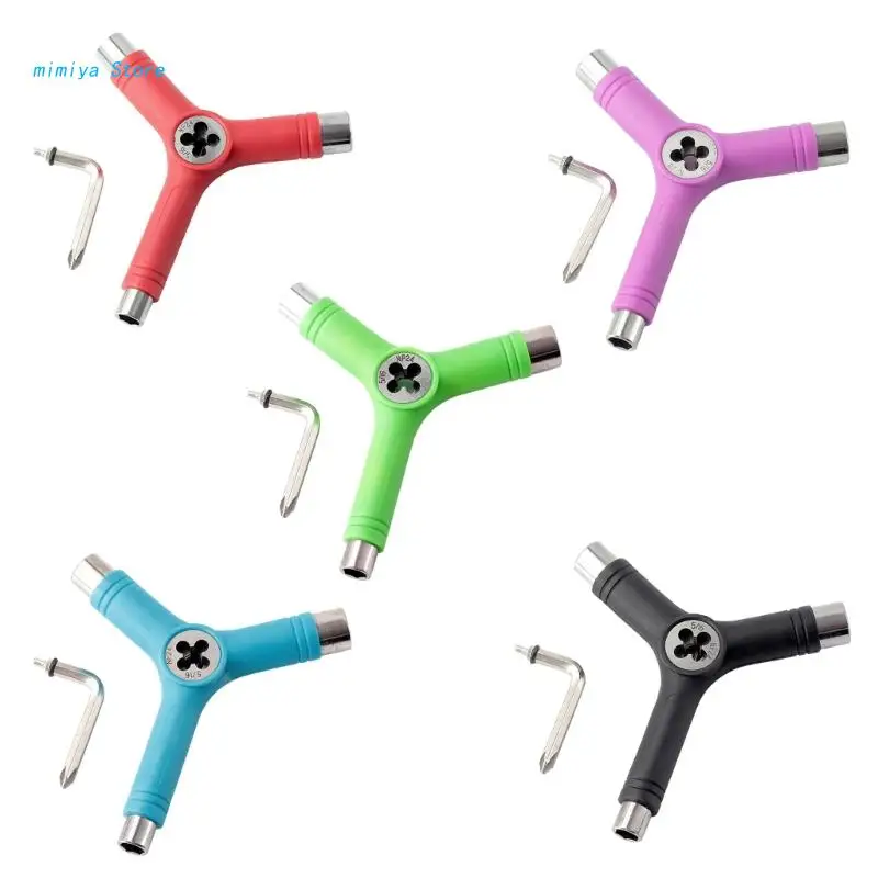 

Portable All in One Y-Type Allen Skate Repair Wrench Repair Tool for Skateboard with L-Type Wrench Screwdriver