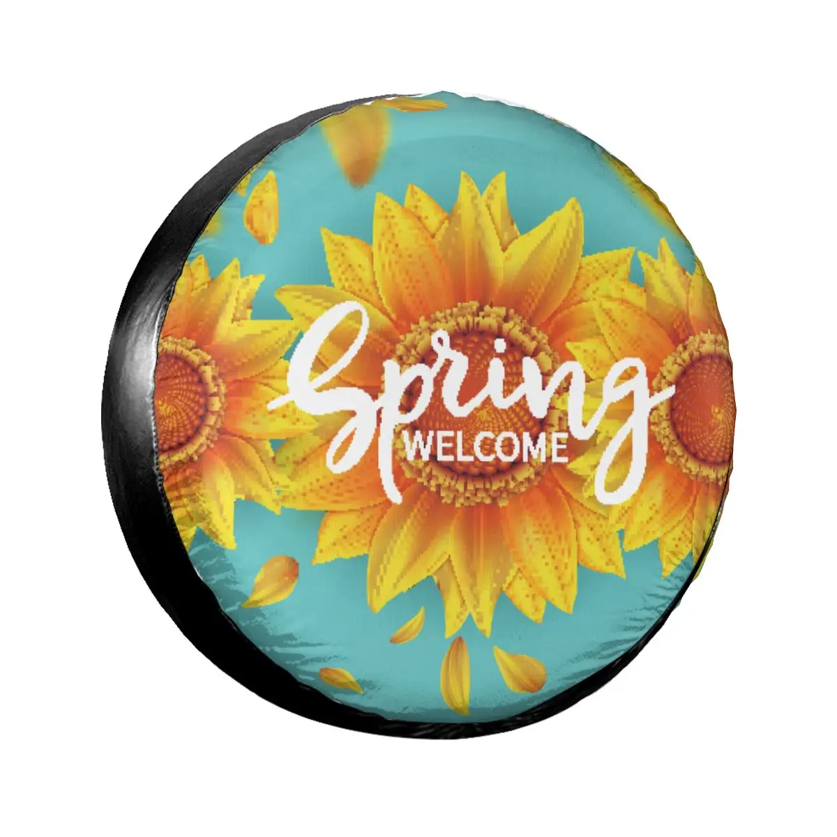 

Car Wheel Tyre Cover 13/14/15/16 Inch Flowers Of Sunflower Spare Tire Cover Case Soft Protector Pouch Car Accessories