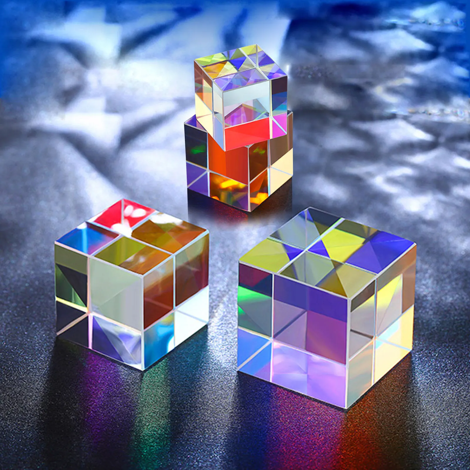 

Оптическая призма, стеклянный кубик CMY, меняющий цвет кубик, настольный декор, научное обучение, смешивание цветов, кубики для оптического о...