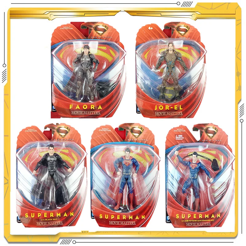 

6inch Original DC Justice League Superman Black Superman Faora JOR-EL Model Toy Action Figures Toys For Children Gift