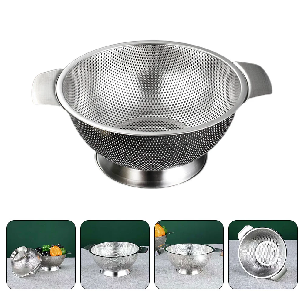 

Sink Water Filter Rice Basin Drain Basket Drainer Strainer Stainless Steel 29X22.5X10.5CM Silver Large Mesh Fine Colander