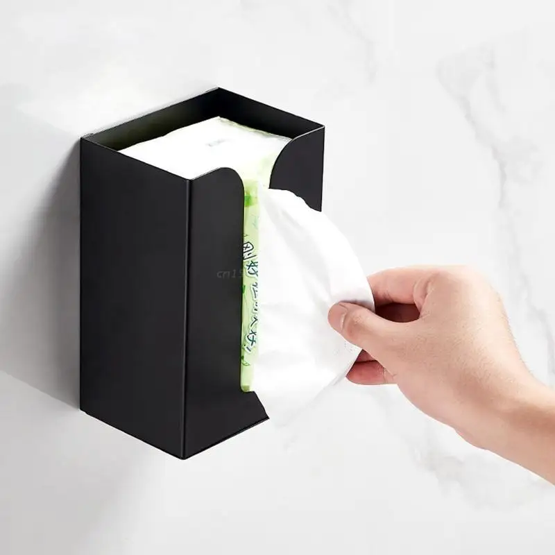 

Space Aluminum Tissue Box Holder Stand Wall Mount Napkin Organizer For Kitchen Bathroom Toilet Household Accessory