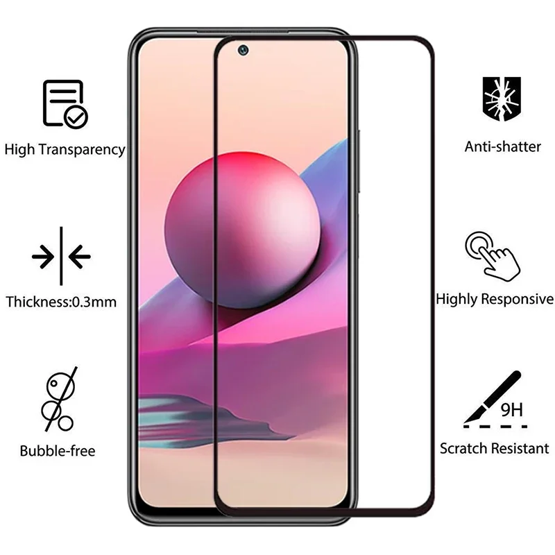 9d protective tempered glass on redmi note 10s screen protector for xiaomi readmi note10s not 10 s s10 not10s safety film redmy