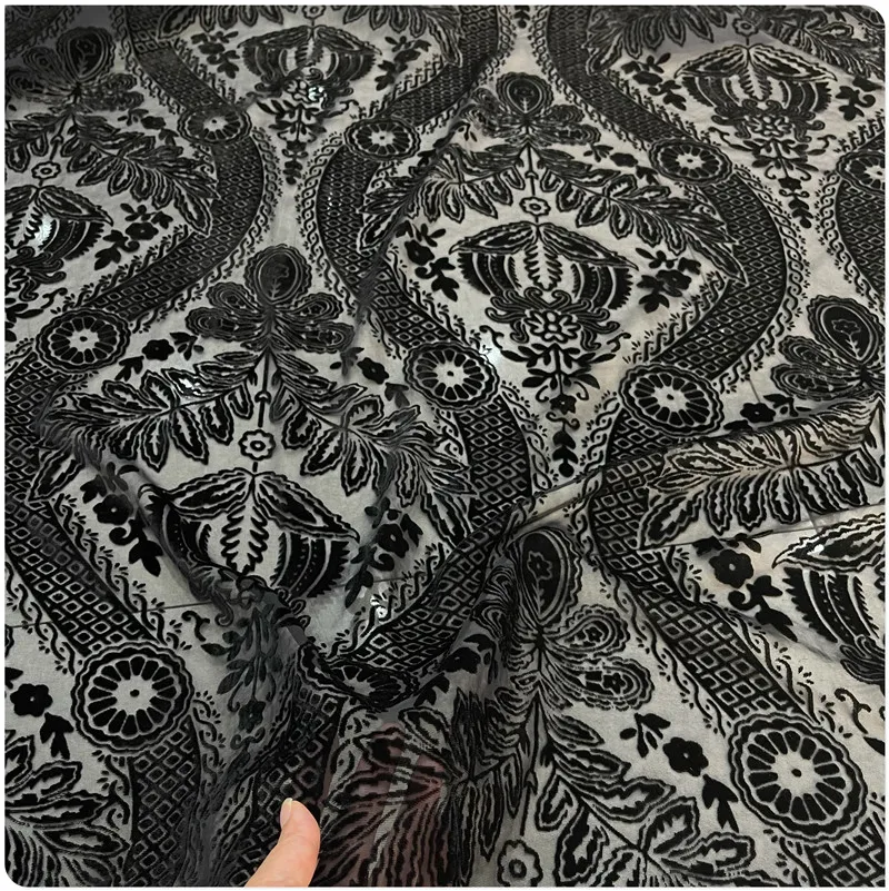 

Бархатная ткань 2022 с черным фонариком и выгоранием, 10,5