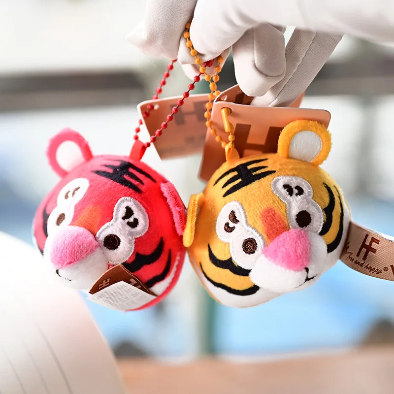 

1 шт. Новогодний подарок мультяшный Тигр талисман кулон милый тигр плюшевая игрушка кукла Телескопический брелок сумка кулон в китайском стиле