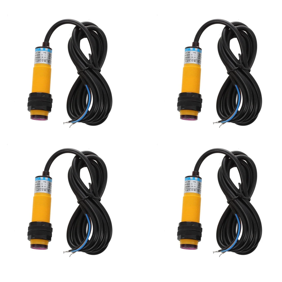 

4X DC 3 Wire 6-36V PNP IR Photoelectric Sensor Switch 30cm E18-B03P1