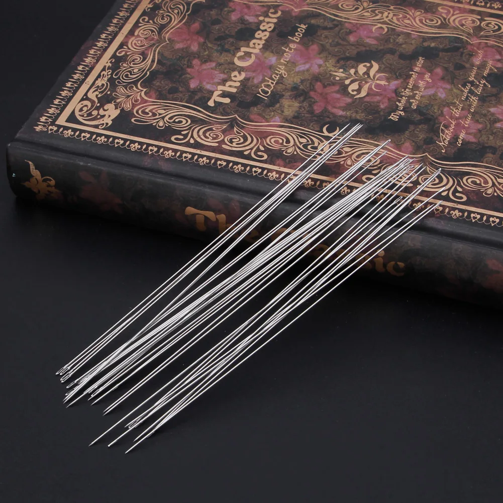 

30 x Beading Needles Threading String Cord Jewelry Craft Making Tool 0.6 x 120mm