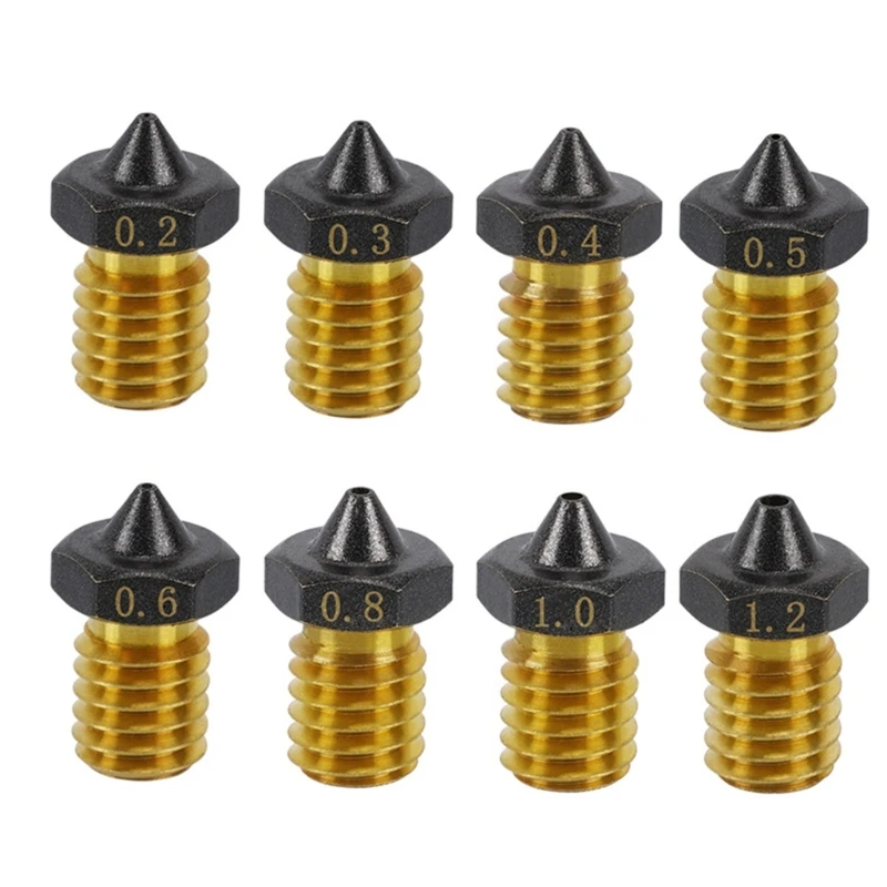 

Universal 3D Printer Nozzle E3DV6 Brass Copper Nozzle 0.2/0.3/0.4/0.5/0.6/0.8/1.0mm/1.2mm High-flow Clone CHT Tip Nozzle