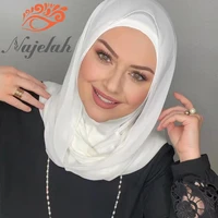 islamic white chiffon hijab abaya hijabs for woman abayas jersey scarf muslim dress women turbans turban instant head wrap shawl