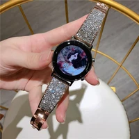 20 22mm luxury diamond watch band for samsung galaxy watch 4 4044mm 4246mm active 2 40 44mm strap for active 40 44mm bracelet