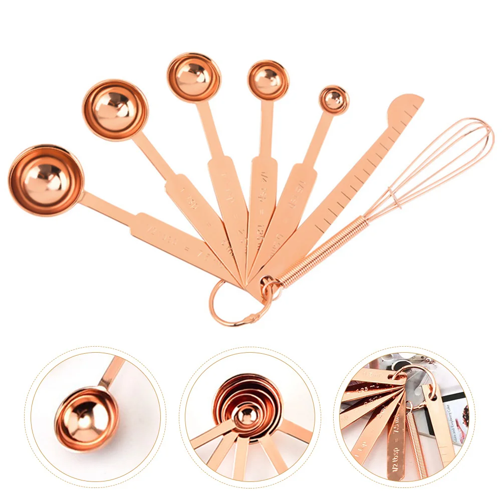 

1 Set Home Measurement Spoon with Stirring Rod and Egg Whisker Home Baking Supplies