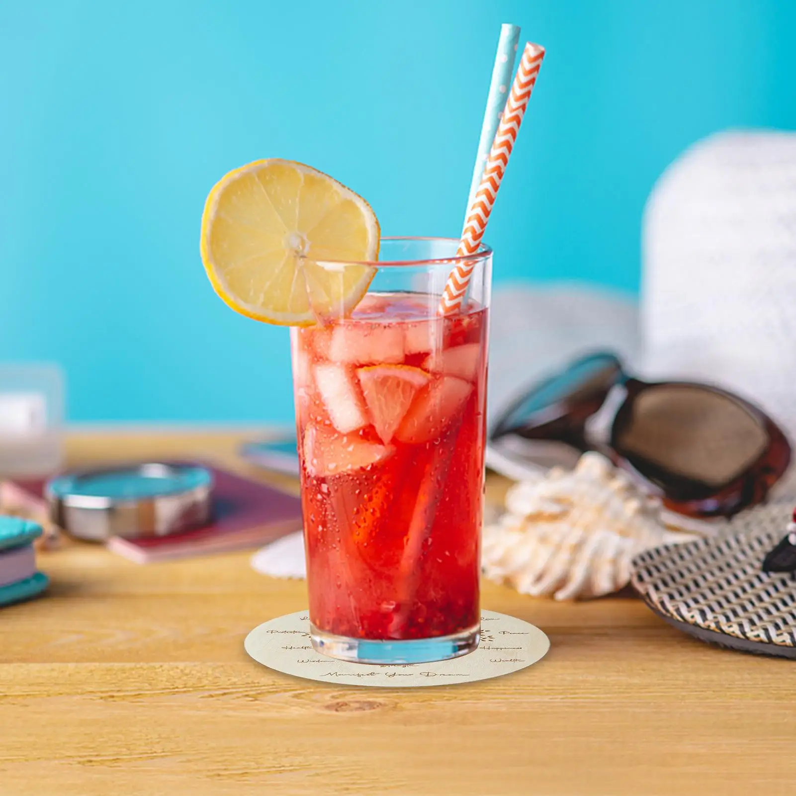 

Coasters for Drinks Absorbent - Coasters for Drinks, Meditation Decor for Tabletop, Moisture Absorbing Mats with Mandala