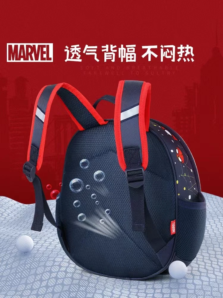 Genuine Disney  Kindergarten Backpack For Boys Spider Man Captain America Primary Student Shoulder Orthopedic Bag Mochila