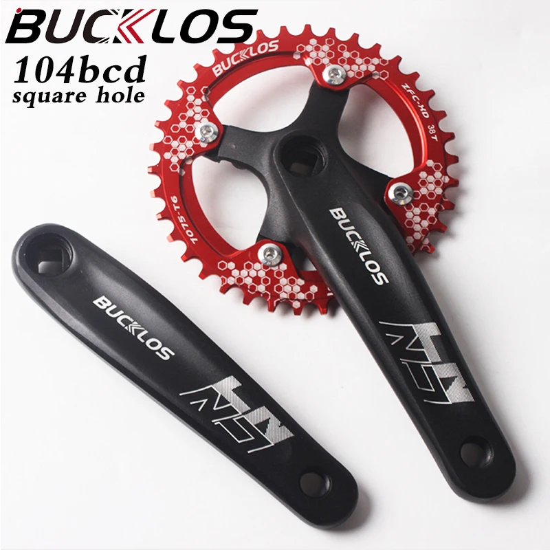 

BUCKLOS 104BCD шатун для горного велосипеда 8/9/10/11S велосипедный кривошипный комплект, узкая широкая звезда 32-42T 170 мм, кривошипная звезда, набор