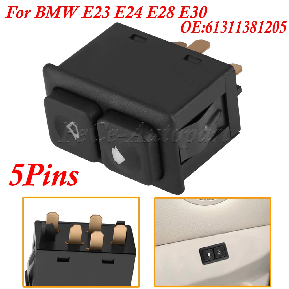 

61311381205 для E23 E24 E28 E30 L6 M5 5 контактов для BMW стеклоподъемник электрическая кнопка управления питанием переключатель стеклоподъемника