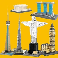 city architecture building blocks model new york singapore christ the redeemer accessories compatible with brand bricks kids toy