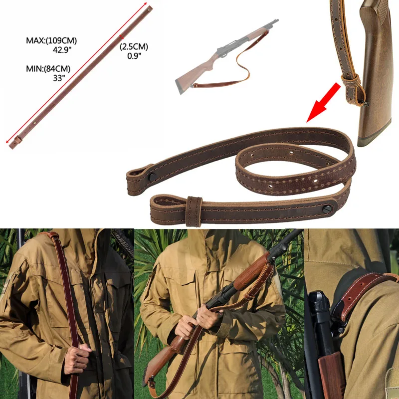 Натуральная кожа ремень для винтовки тактический ружья Ruger Remington 870 Gamo охотничьи