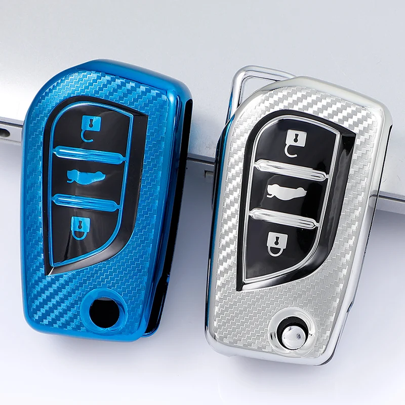 

Car Folding Key Cover Case Bag Hodler Protector for Toyota Auris Corolla Camry Avensis Verso Yaris Aygo RAV4 Scion TC IM