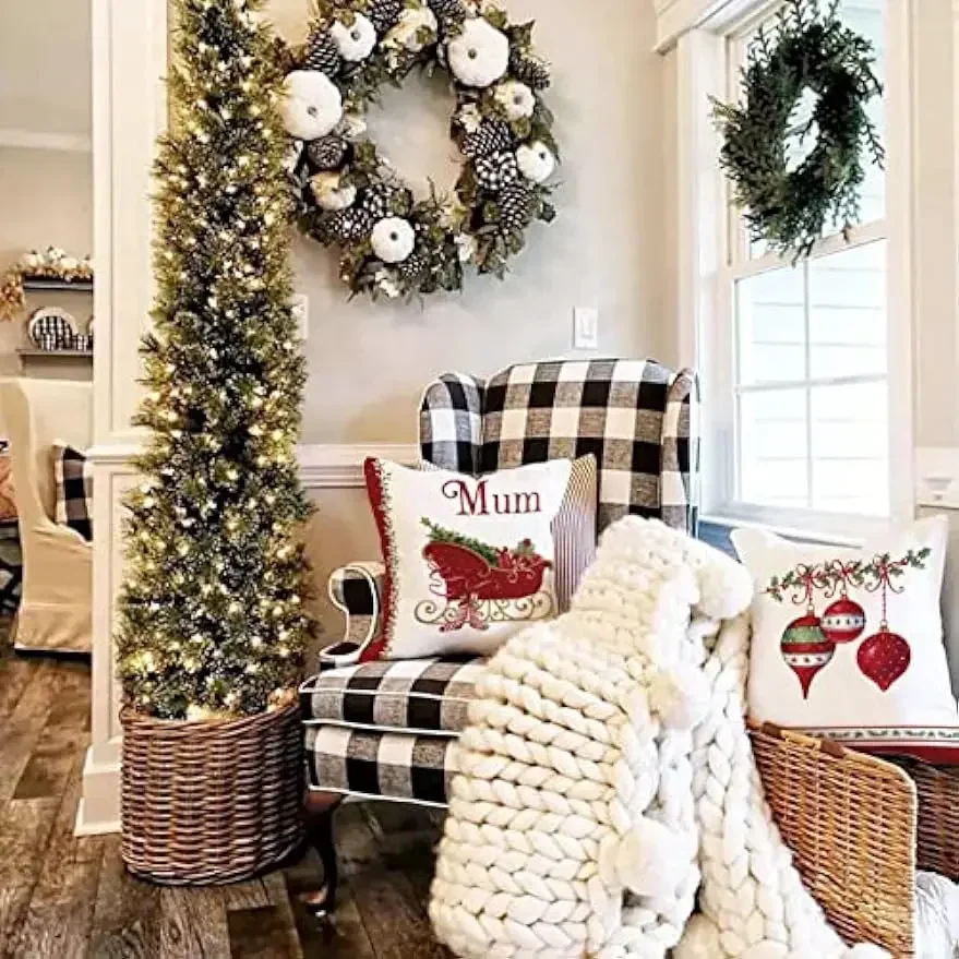 Рождественские украшения для гостиной дивана наволочки дома cojines 60x60 funda