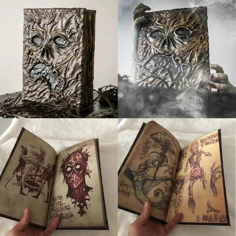 

New Necronomicon Dark Magic Book Demon Evil Dead Summon Notebook Decoration Horror Movie Prop Collection Gift Halloween Decor